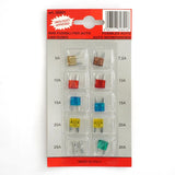 Blister cu 10 mini sigurante fuzibile 5/ 7.5/ 10/ 15/ 20/ 25/ 30 a cod culoare