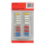 Blister cu 20 sigurante fuzibile cilindrice 5/ 8/ 16/ 25 a cod culoare