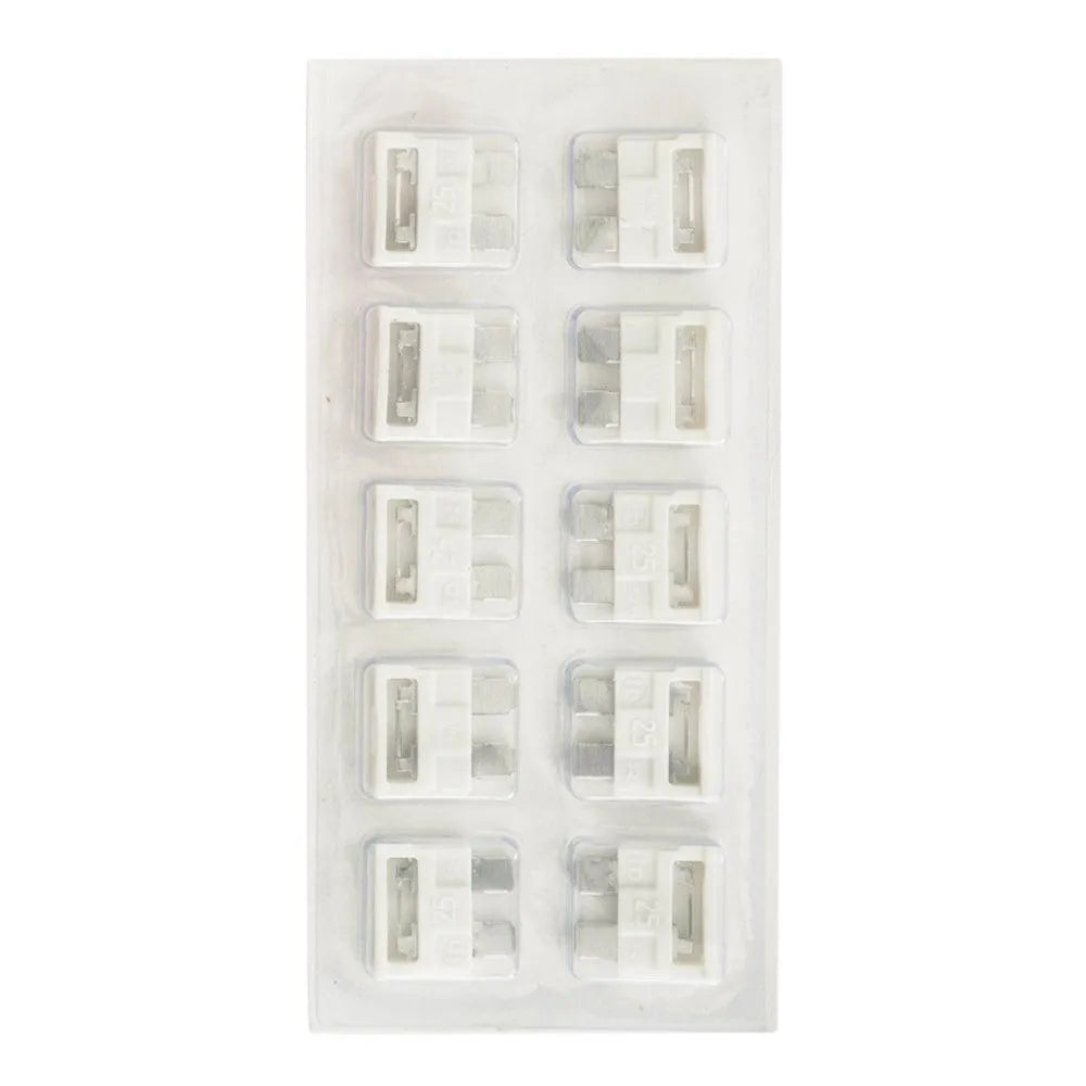 Blister sigurante fuzibile albe 25a set de 10 buc