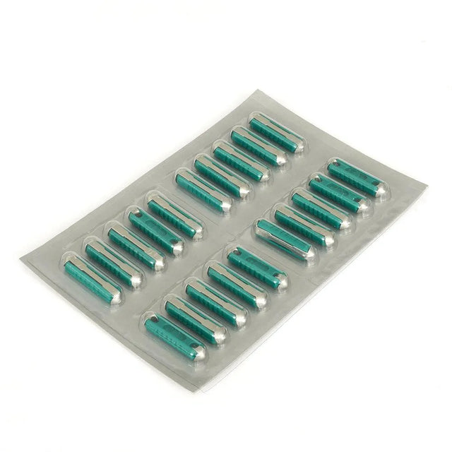 Blister sigurante fuzibile cilindrice 10a verzi set 20 buc