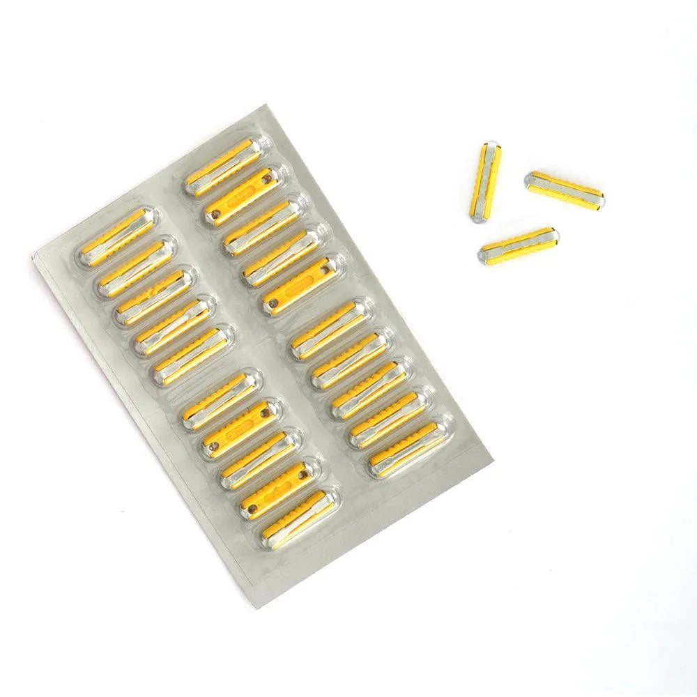 Blister sigurante fuzibile cilindrice 16a galbene set 20 buc
