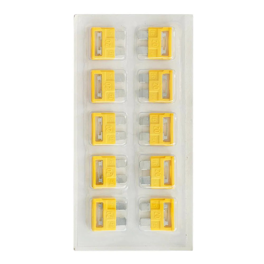 Blister sigurante fuzibile galbene 20a set de 10 buc