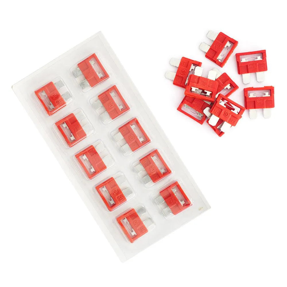 Blister sigurante fuzibile rosii 10a set de 10 buc
