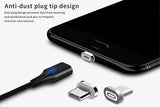 Cablu date incarcare 2in1 fast charge 3.0 usb la micro usb/type-c 1.5m 5a rosu