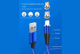 Cablu date incarcare 3in1 fast charge 3.0 usb la micro usb/type-c/lightning 1.5m 3a negru