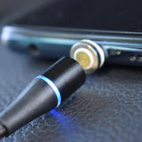 Cablu date incarcare 3in1 fast charge 3.0 usb la micro usb/type-c/lightning 1.5m 3a negru