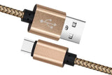 Cablu date incarcare usb la type-c 1m 2a gold