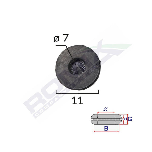 Capac cauciuc inchis universal diametru 7mm set 10 buc