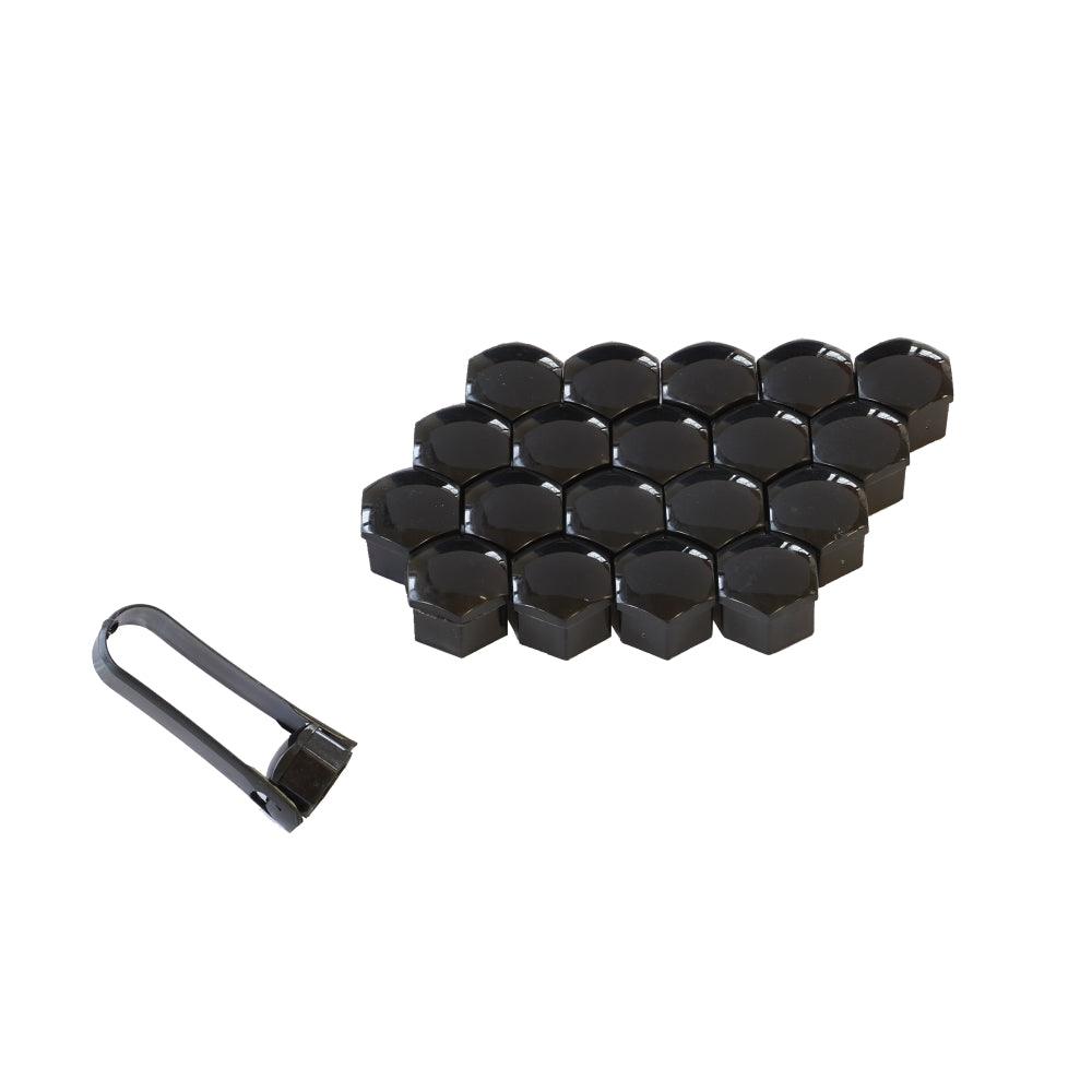 Capac prezoane 17 mm negru set 20 buc+cleste