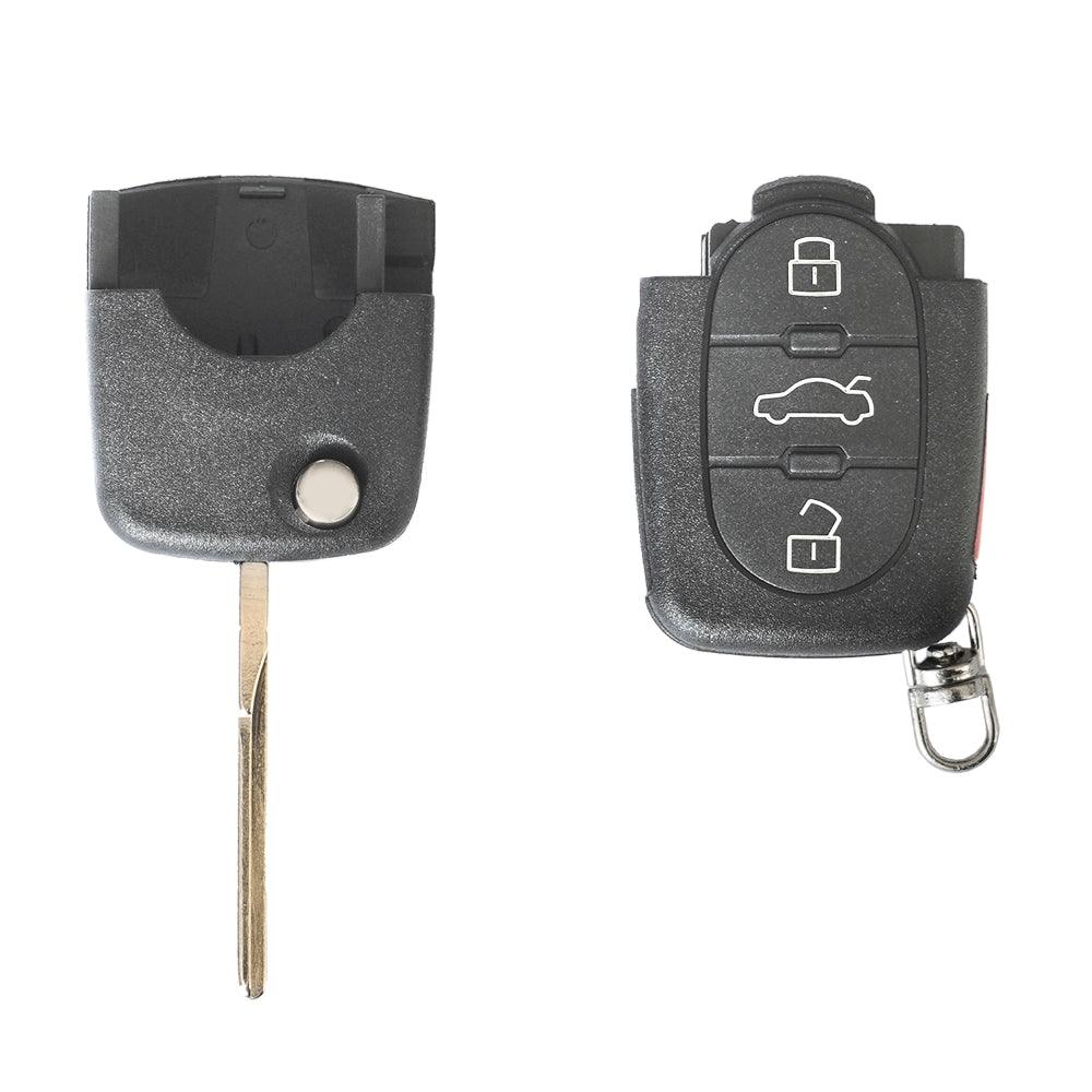 Carcasa cheie contact pentru audi a3 / a6 / a8, 3+1 butoane, cu cheie