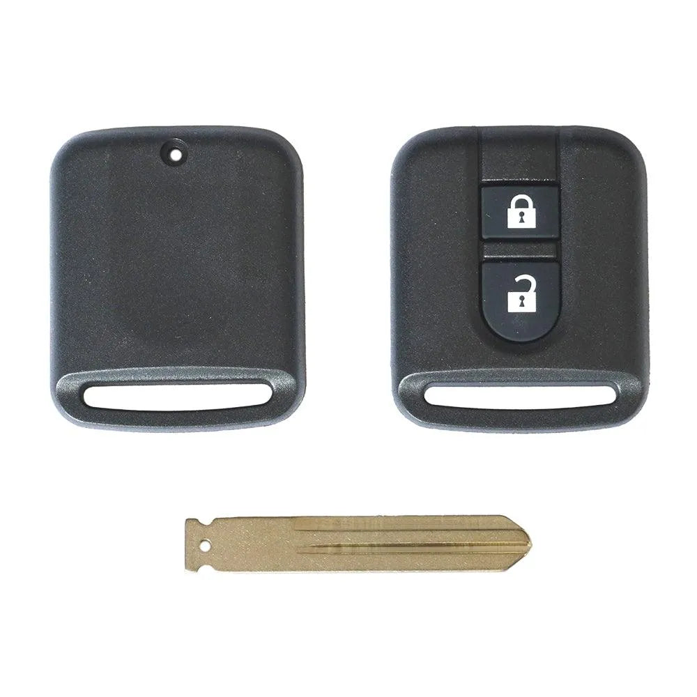 Carcasa cheie contact pentru nissan juke / micra / navara / qashqai / x-trail, 2 butoane, cu cheie