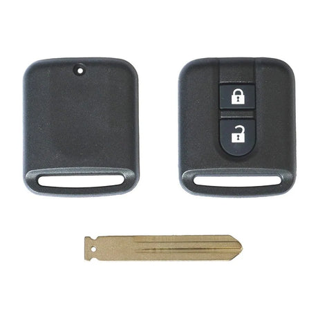 Carcasa cheie contact pentru nissan juke / micra / navara / qashqai / x-trail, 2 butoane, cu cheie