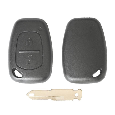 Carcasa cheie contact pentru renault clio / kangoo / master / modus / trafic, 2 butoane, cu cheie