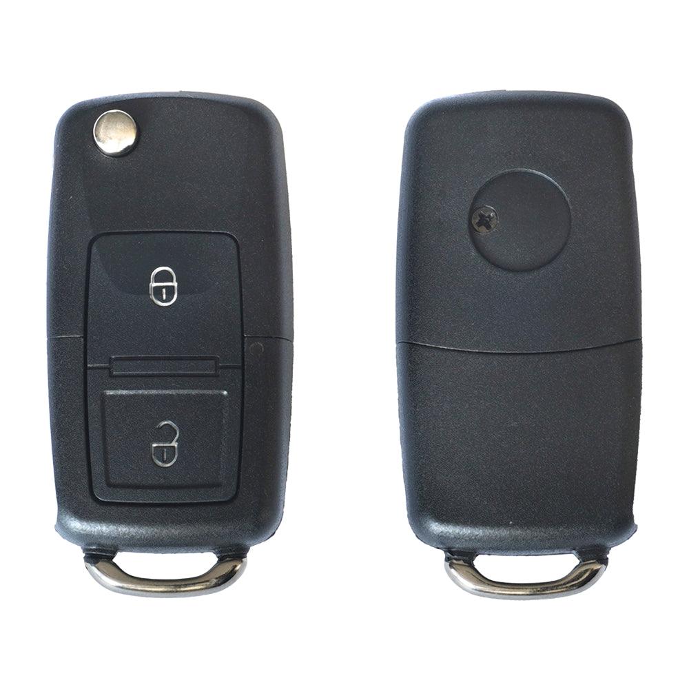 Carcasa cheie contact pentru volkswagen jetta / passat (b5-b6-b7) / polo / scirocco / tiguan, 2 butoane, cu cheie