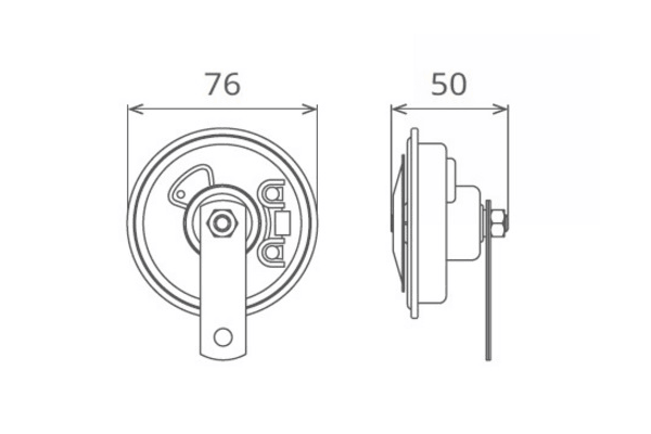 Claxon electromagnetic 12v 3.5a ton jos