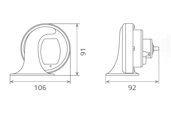 Claxon electromagnetic 12v 6a ton inalt