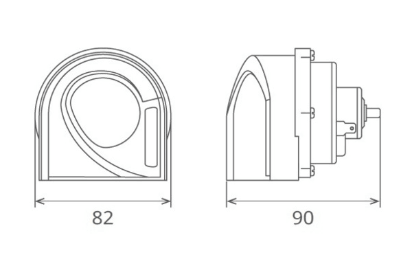 Claxon electromagnetic 12v 6a ton inalt