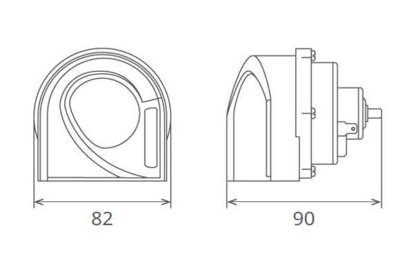 Claxon electromagnetic 12v 6a ton jos