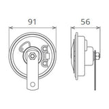 Claxon electromagnetic, tip disc, 24v 3a ton jos