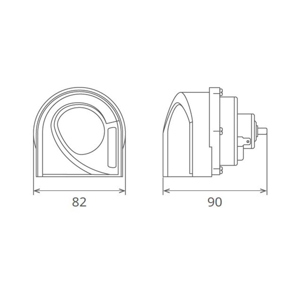 Claxon electromagnetic, tip melc, 24v 3a ton inalt, design light