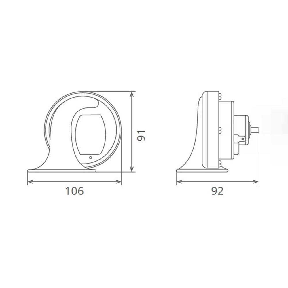 Claxon electromagnetic, tip melc, 24v 3a ton jos