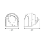 Claxon electromagnetic, tip melc, 24v 3a ton jos, design light