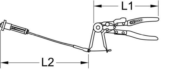 Cleste pentru coliere de furtunuri cu cablu bowden. 650mm