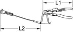 Cleste pentru coliere de furtunuri cu cablu bowden. 650mm