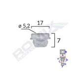 Clips fixare interior pentru bmw 7x17mm alb set 10 buc