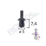 Clips fixare pentru audi/vw 5x7.4mm - negru set 25 buc