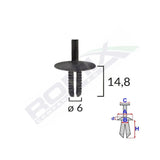 Clips fixare pentru bmw 6x14.8mm - negru set 10 buc