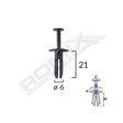 Clips fixare pentru bmw/opel 6x21mm - negru set 10 buc
