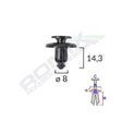 Clips fixare pentru mazda/subaru 8x14.3mm - negru set 10 buc