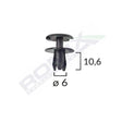 Clips fixare pentru opel 6x10.6mm - negru set 10 buc