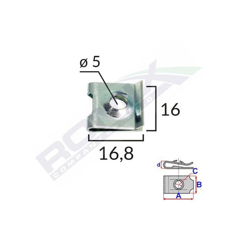 Clips metalic fixare universal set 10 buc