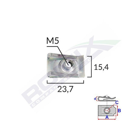 Clips metalic fixare universal set 10 buc