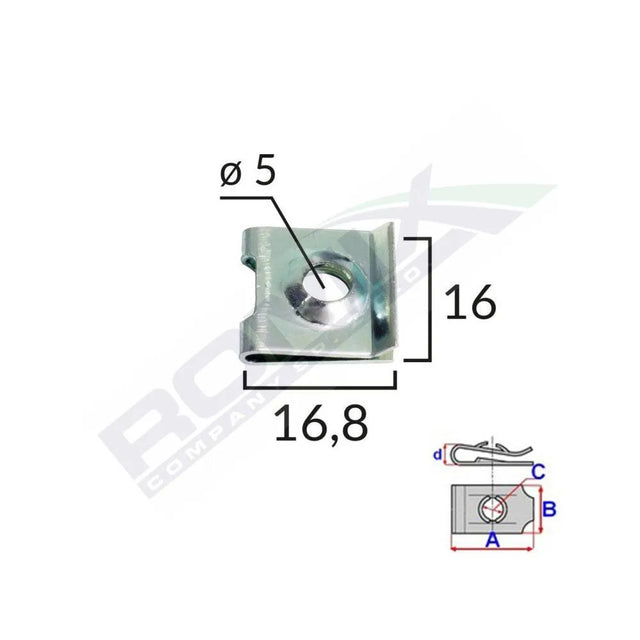 Clips metalic fixare universal set 10 buc