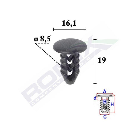 Clips tapiterie pentru fiat set 25 buc