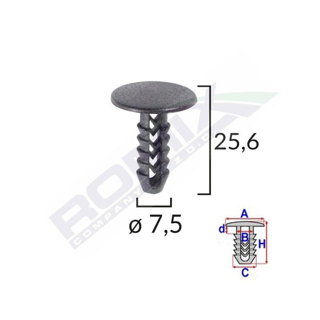 Clips tapiterie pentru fiat/lancia/alfa romeo set 25 buc