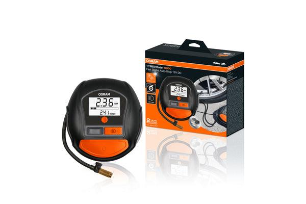 Compresor auto 12v 180 w cu afisaj digital tyreinflate 1000 osram