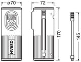 Compresor auto cu acumulator 5200 mah si afisaj digital tyreinflate 2000 osram