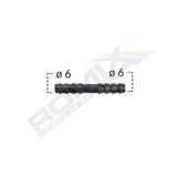 Conector drept furtun conducte 6mm - negru set 10 buc