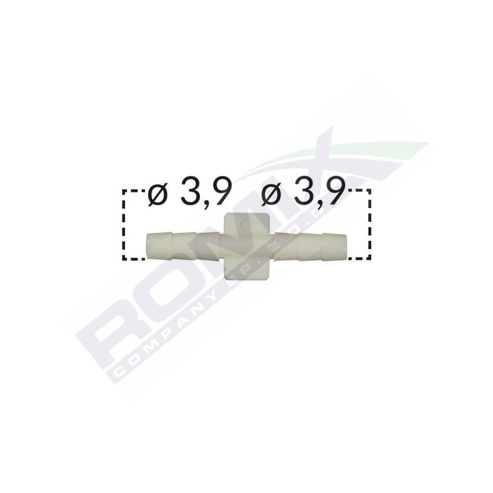 Conector liniar furtun conducte universal 3.9mm - gri set 5 buc