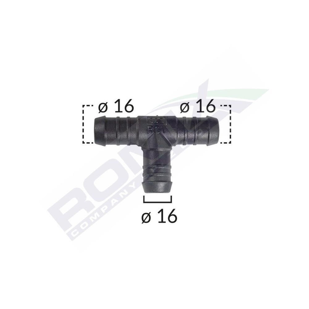 Conector teu furtun conducte diametru 16 mm set 5 buc