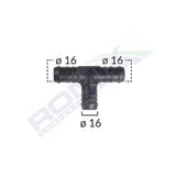 Conector teu furtun conducte diametru 16 mm set 5 buc