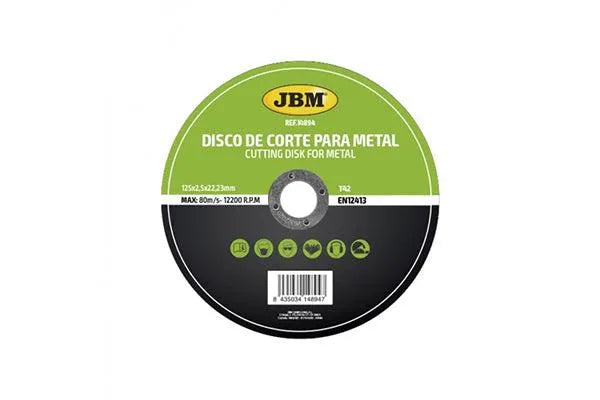 Disc de taiere debitare in metal 125 x 2.5 mm t42 jbm