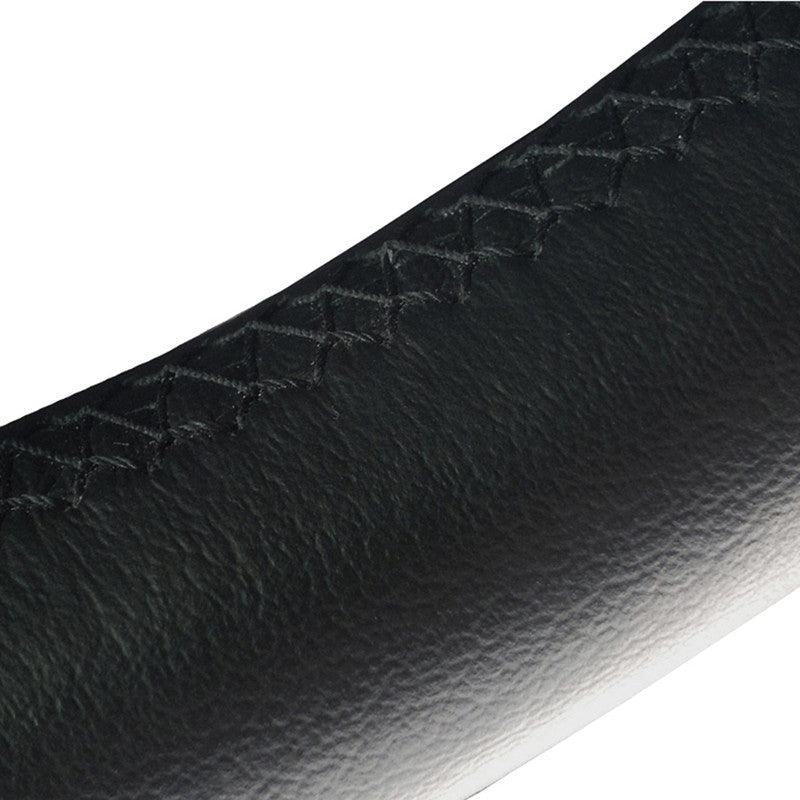 Husa volan cu snur piele naturala negru 37-38 cm