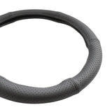 Husa volan piele naturala perforata negru 37-39 cm