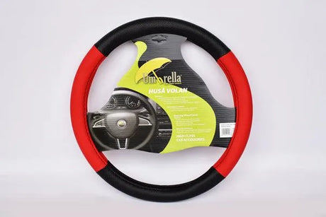 Husa volan rosu si negru 37-39 cm