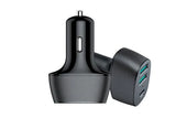 Incarcator auto cu 2xusb qc3.0 si 1xusb type-c 42w